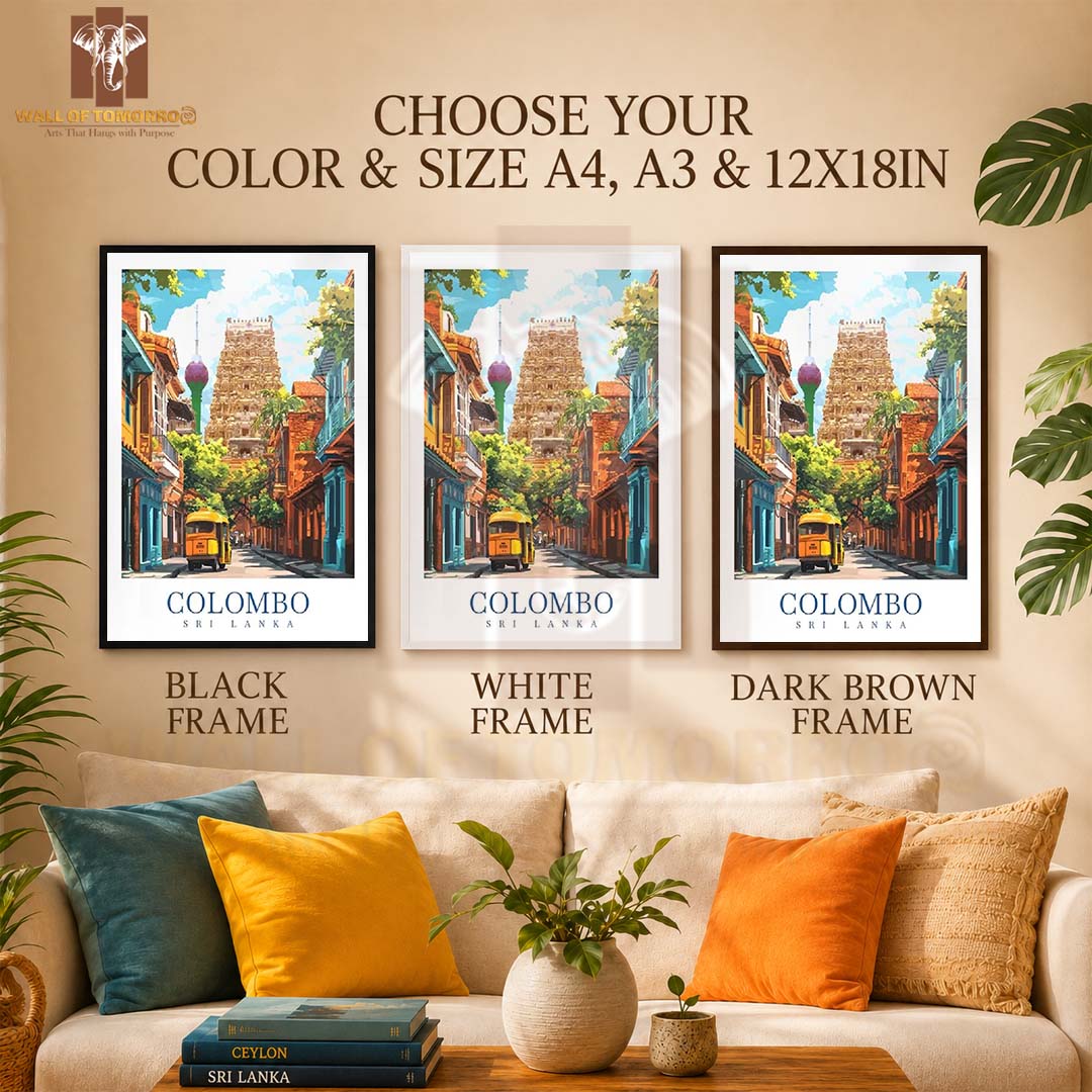 Colombo Sri Lanka Travel High Quality Glass Frame Wall Décor