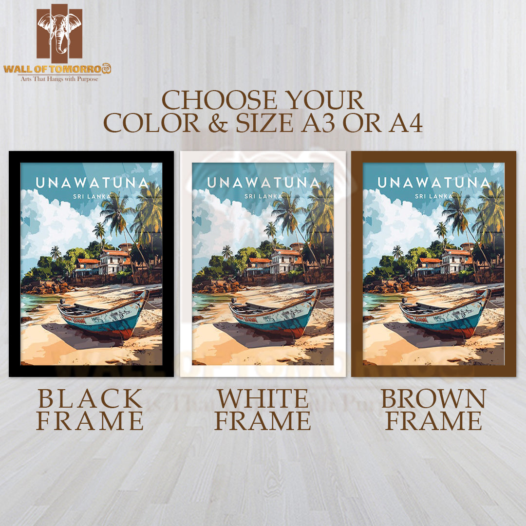 Sri Lanka, Unawatuna Travel High Quality Glass Frame Wall Décor