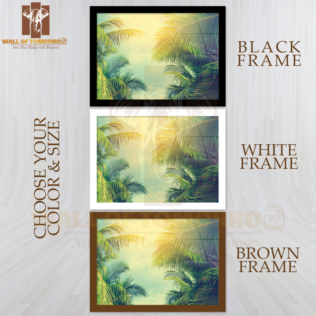 Tropical Trees Under Afternoon Sun High Quality Unframed Poster Print & Waterproof Poster Print Wall Décor