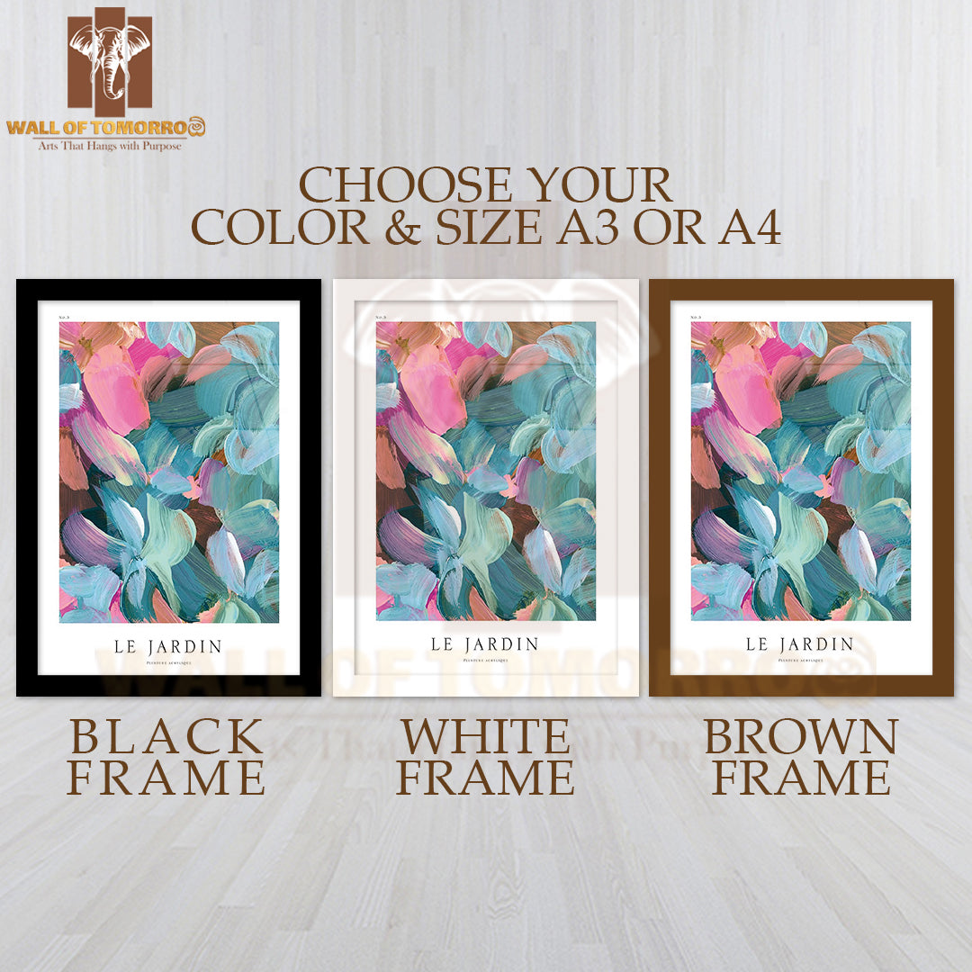 The Garden Le Jardin High Quality Glass Frame Wall Décor