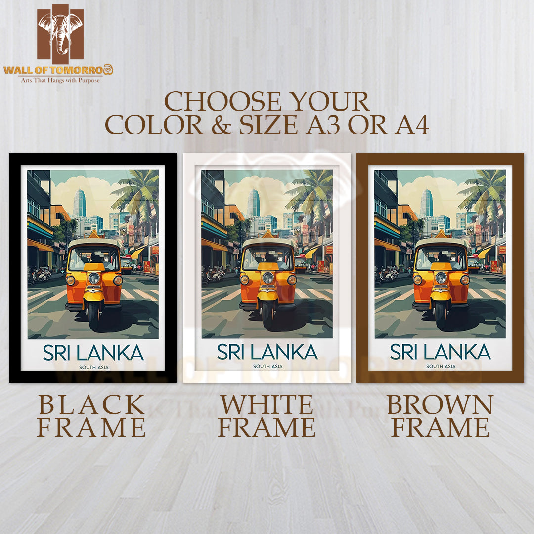 South Asia, Sri Lanka Travel High Quality Glass Frame Wall Décor