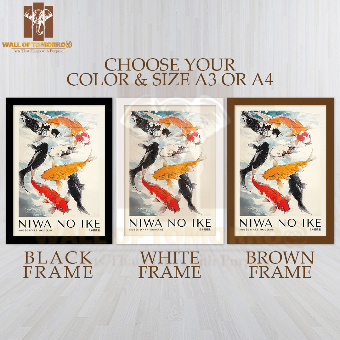 Niwa No Ike Japandi Art High Quality Glass Frame Wall Décor