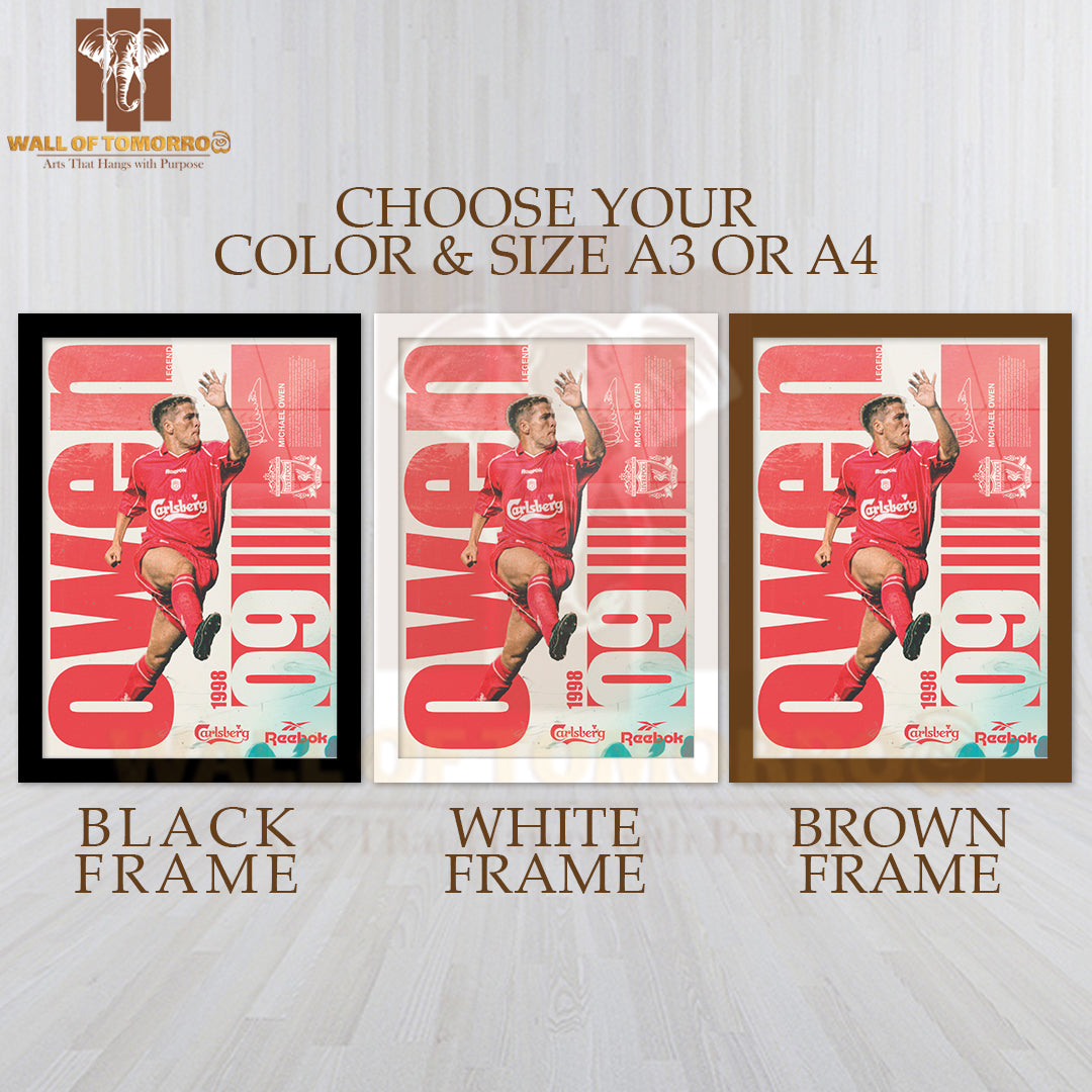 Famous Soccer Player Sports High Quality Glass Frame Wall Décor