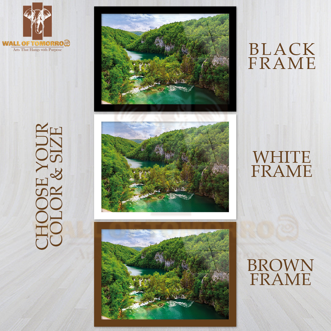 Aerial View In Plitvice National Park, Croatia High Quality Unframed Poster Print & Waterproof Poster Print Wall Décor