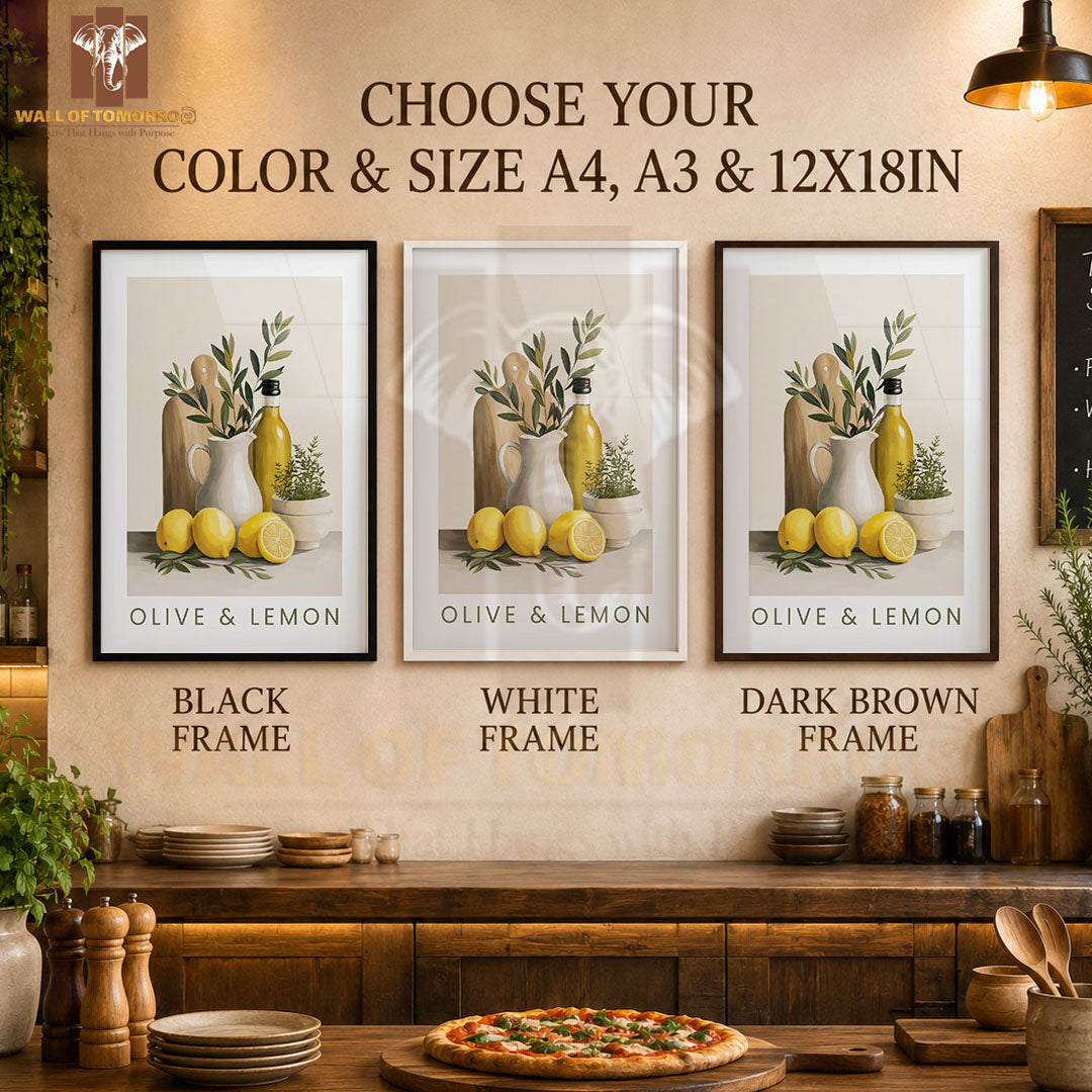 Olive & Lemon Kitchen & Restaurant High Quality Glass Frame Wall Décors in Sri Lanka