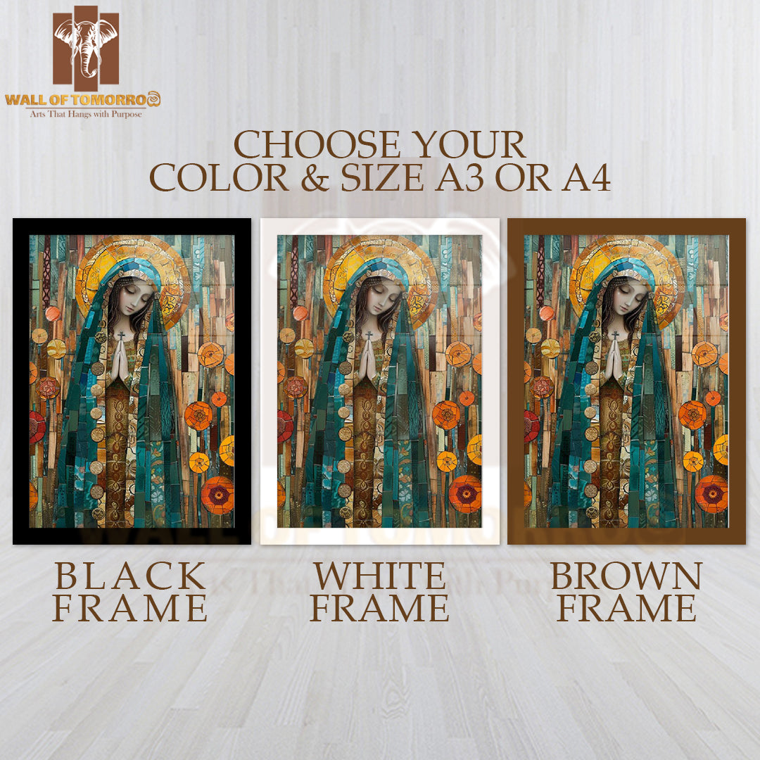 Mother Mary Religious High Quality Glass Frame Wall Décors in Sri Lanka
