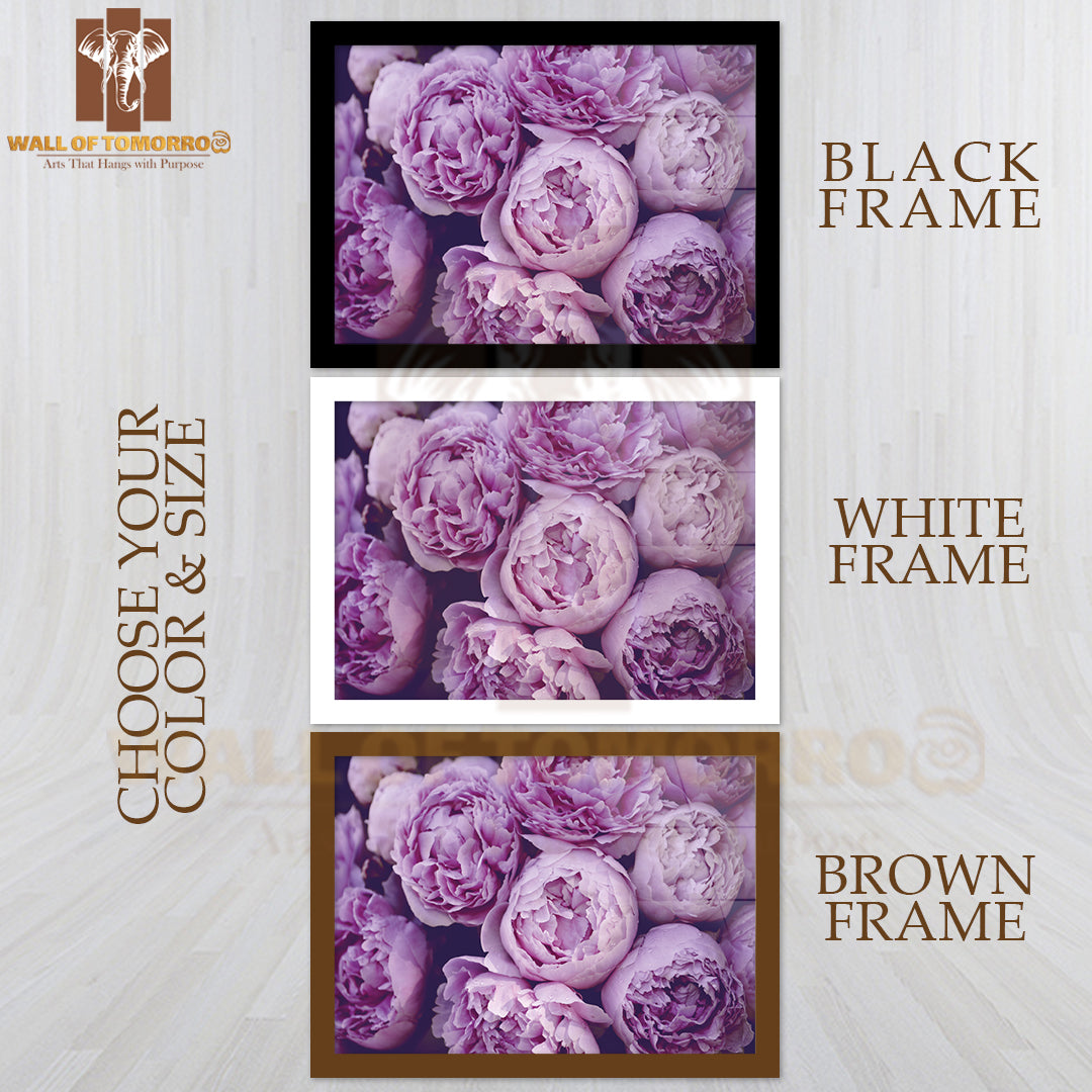 Pink Peonies Flowers Closeup High Quality Unframed Poster Print & Waterproof Poster Print Wall Décor