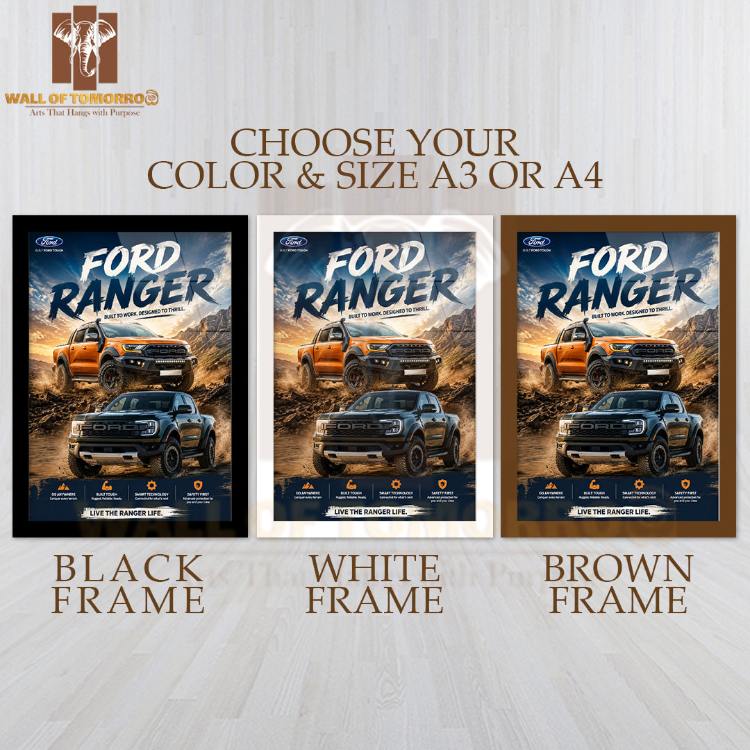 Ford Ranger High Quality Glass Frame Wall Décors in Sri Lanka