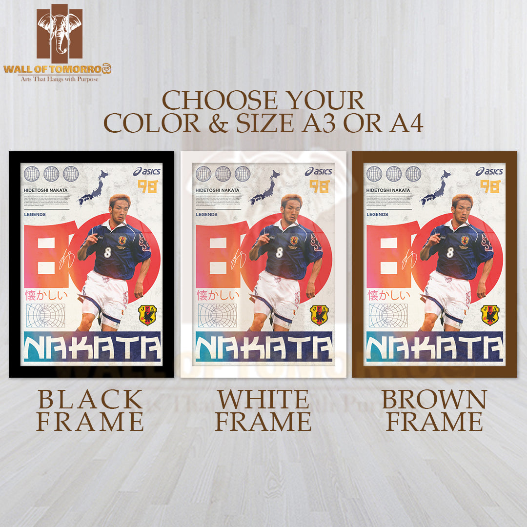 Famous Soccer Player in Action Sports High Quality Glass Frame Wall Décor