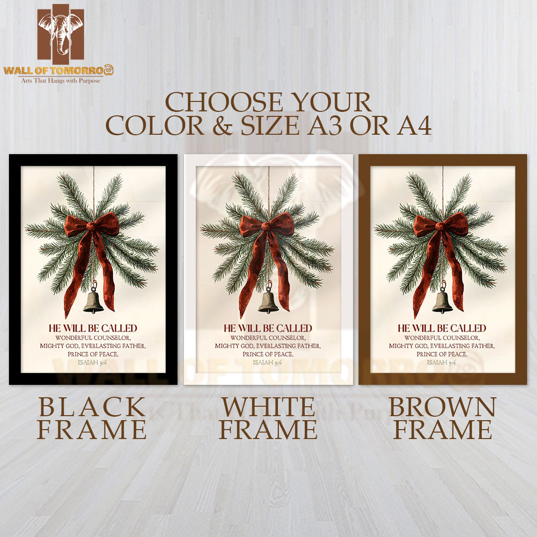 Christmas Bible Verse High Quality Glass Frame Wall Décor