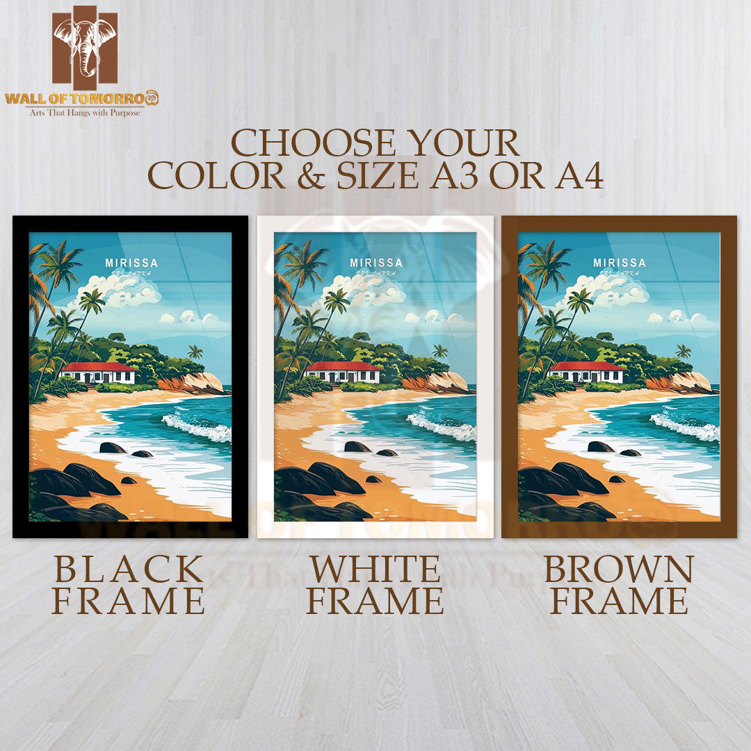 Mirissa Sri Lanka Travel High Quality Glass Frame Wall Décor