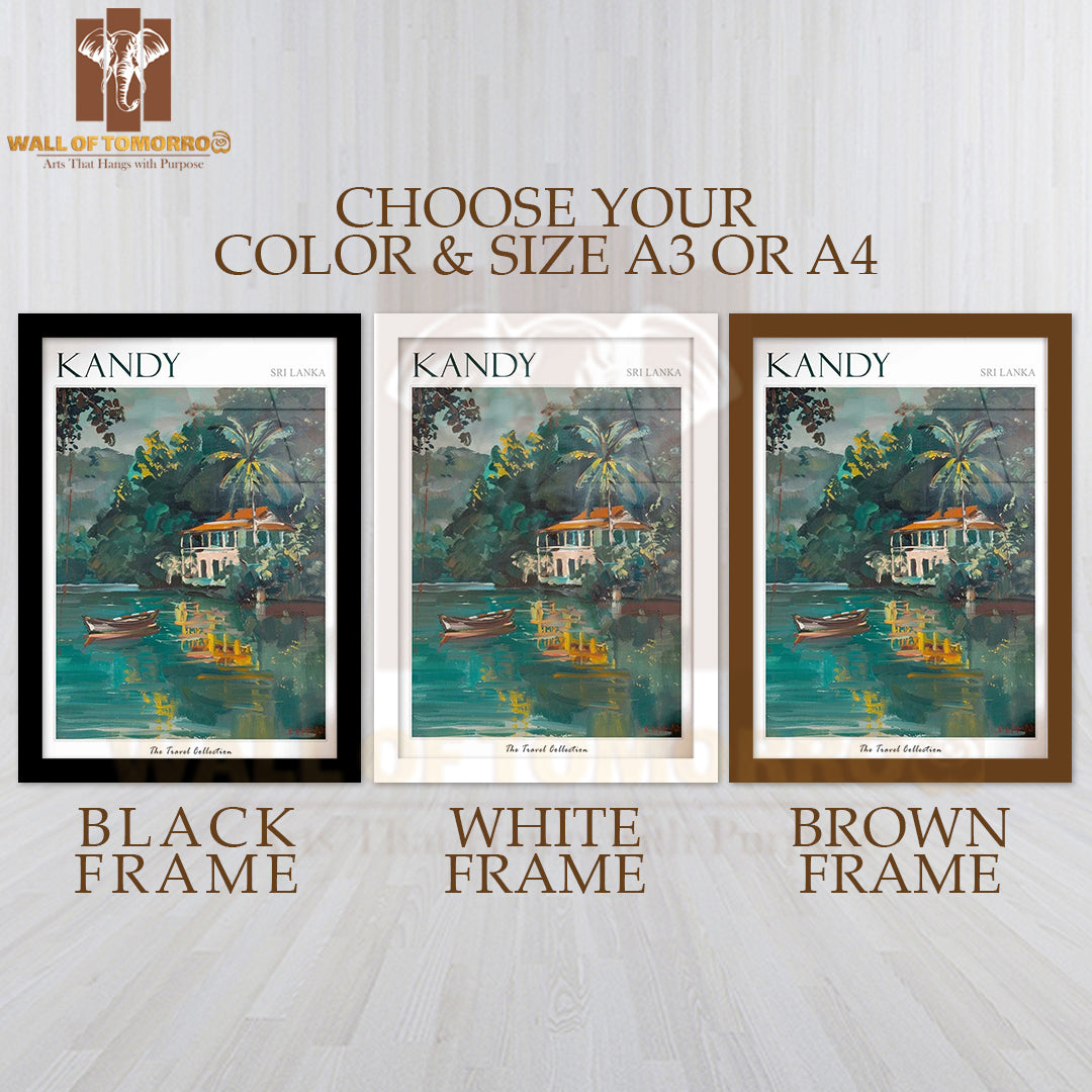 Kandy Travel Sri Lanka High Quality Glass Frame Wall Décor