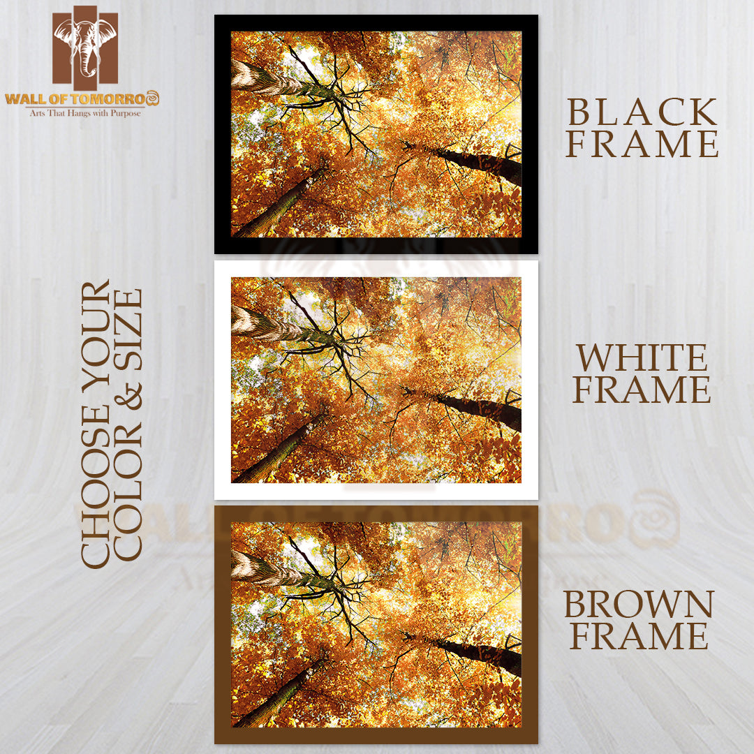 Autumn Leaves Natural Background High Quality Unframed Poster Print & Waterproof Poster Print Wall Décor