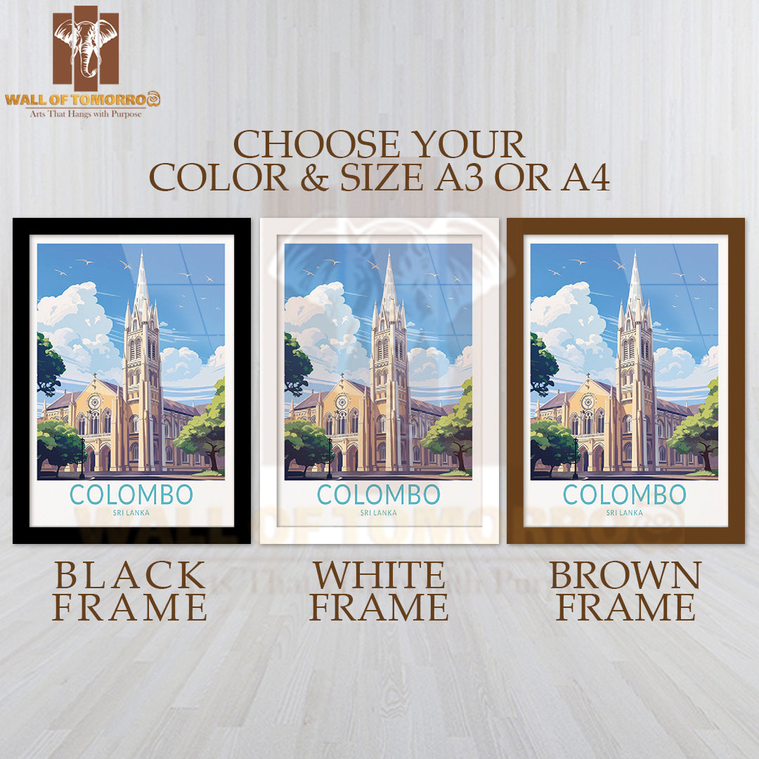 Colombo Sri Lanka Travel High Quality Glass Frame Wall Décor