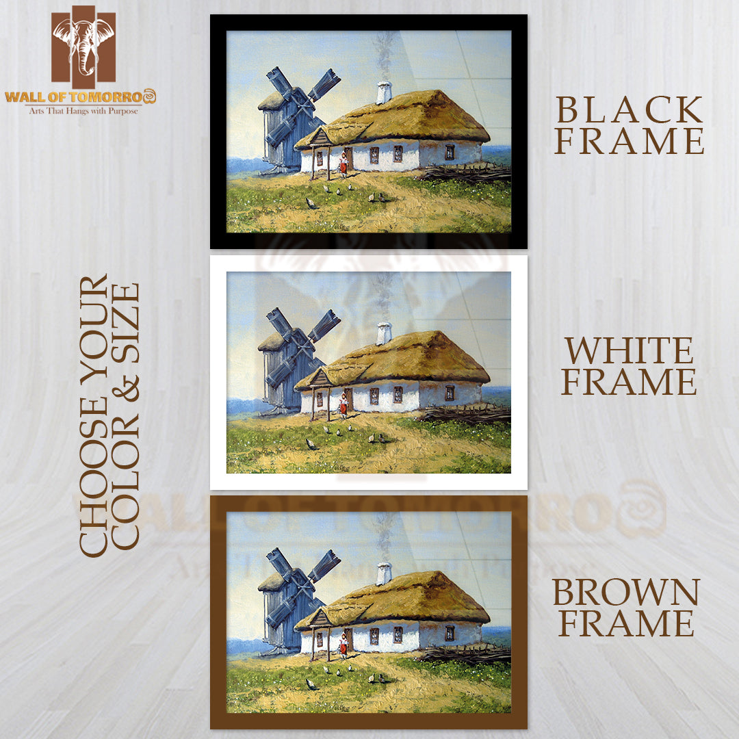 Ukrainian Old Village, Oil Paintings Rural Landscape High Quality Unframed Poster Print & Waterproof Poster Print Wall Décor