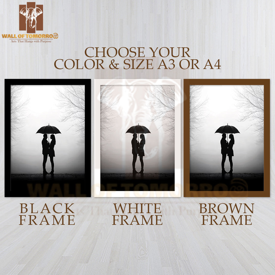 Umbrella Of Love High Quality Glass Frame Wall Décor