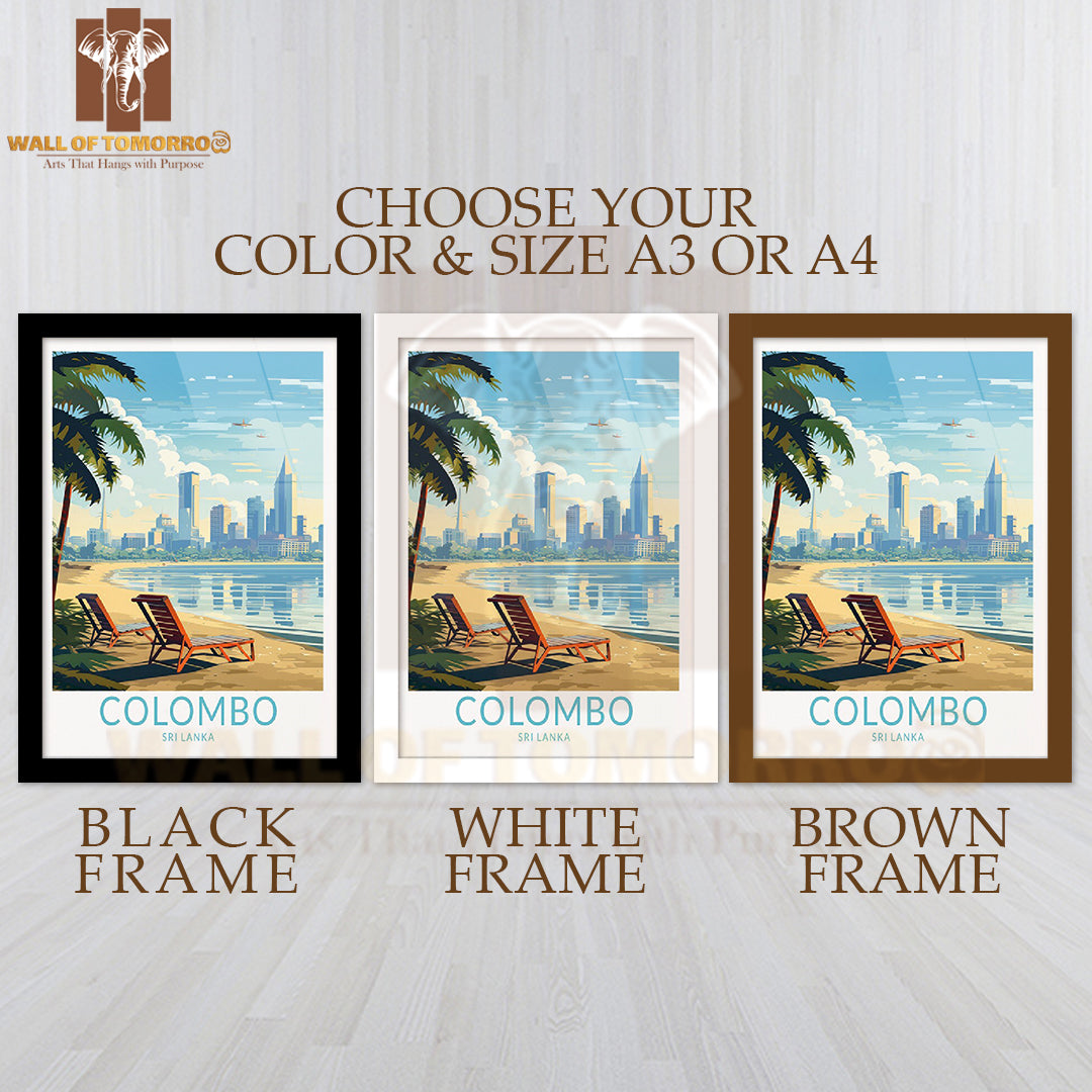 Colombo Sri Lanka Travel High Quality Glass Frame Wall Décor