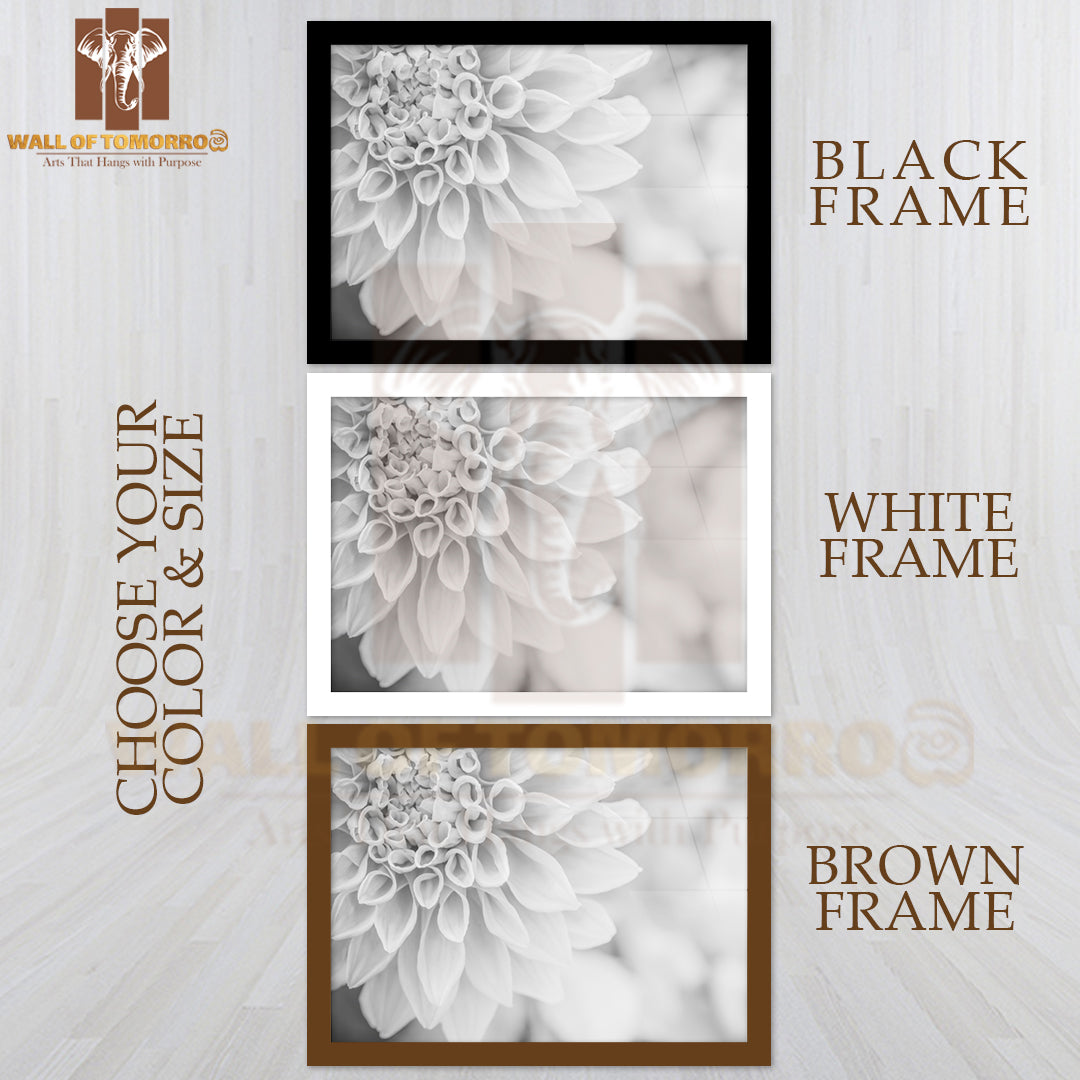 Flower Closeup B&W Photograph High Quality Unframed Poster Print & Waterproof Poster Print Wall Décor