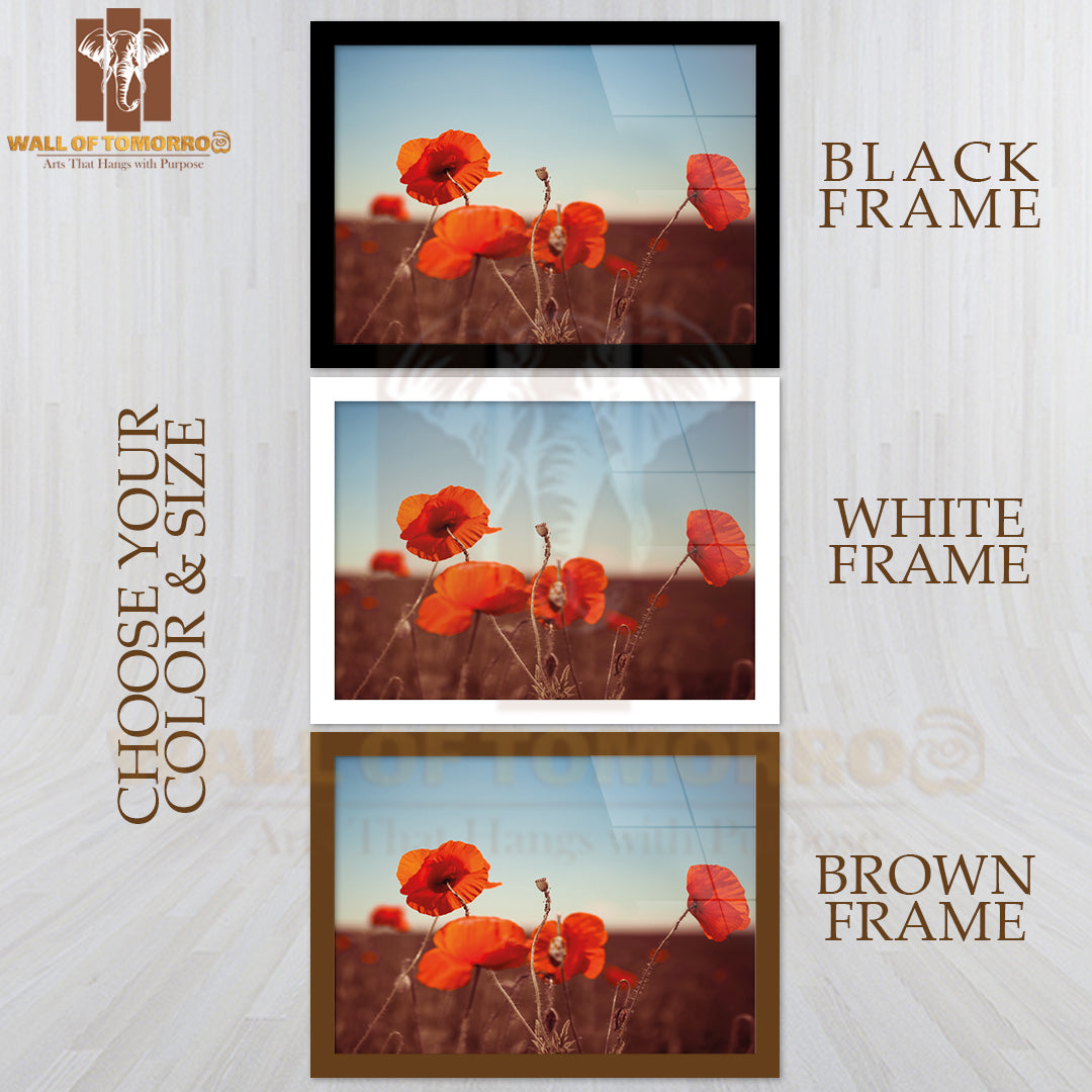 Wild Poppies at Summer Meadow High Quality Unframed Poster Print & Waterproof Poster Print Wall Décor