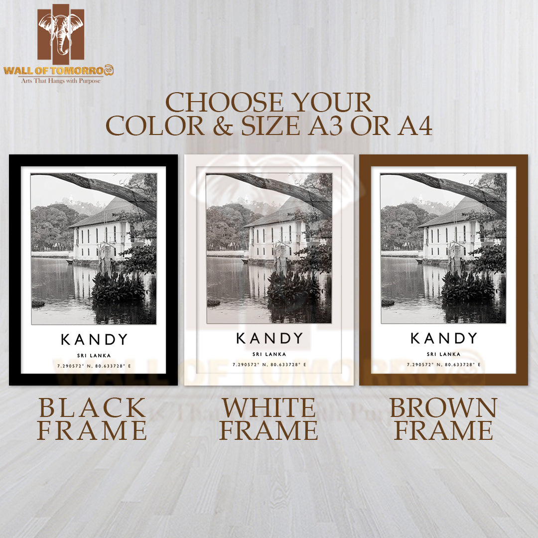 Kandy Travel, Sri Lanka High Quality Glass Frame Wall Décor