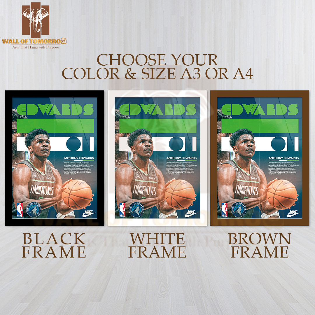 Famous Basketball Team Player Sports High Quality Glass Frame Wall Décor