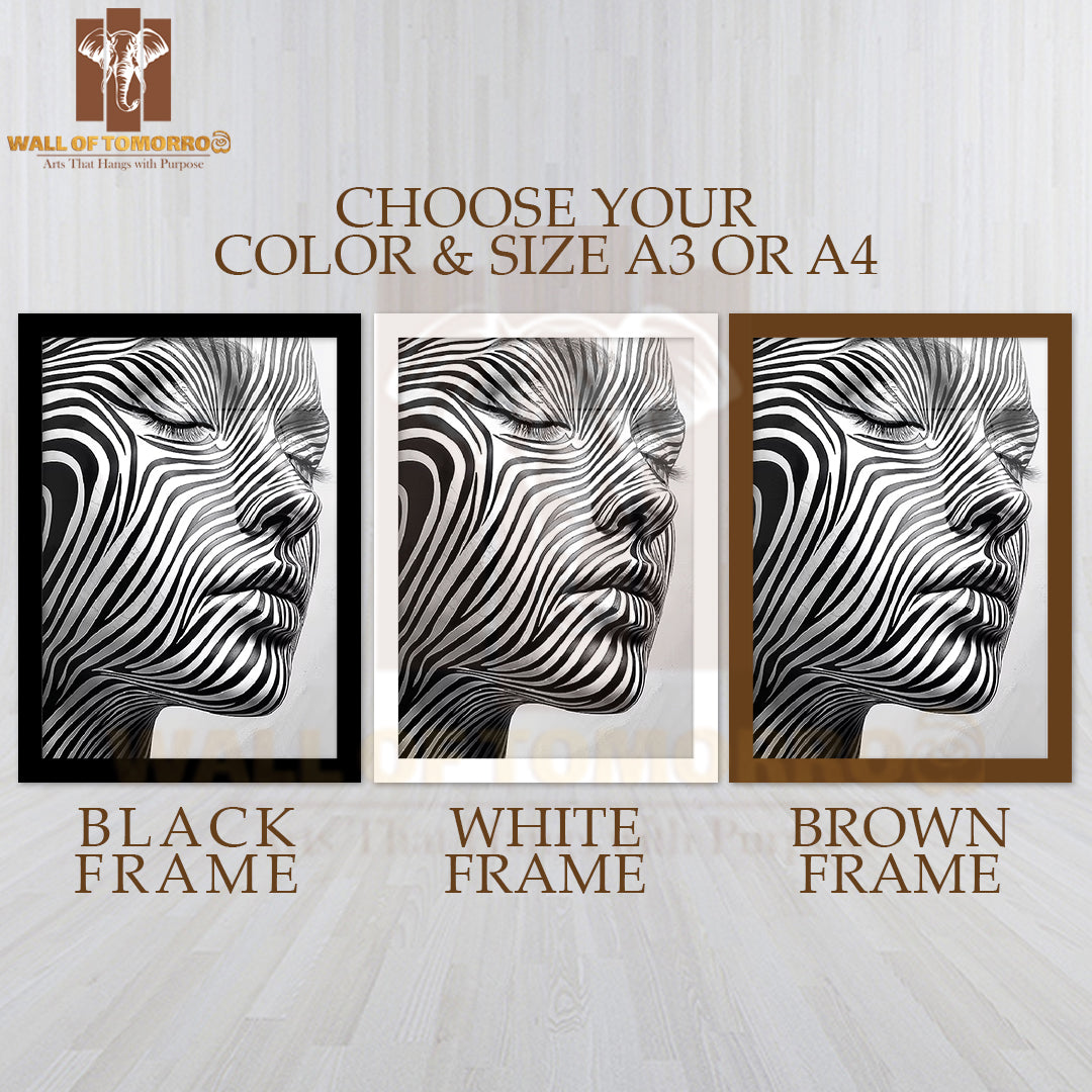 Hypnotic Flow Elegance Art High Quality Glass Frame Wall Décor