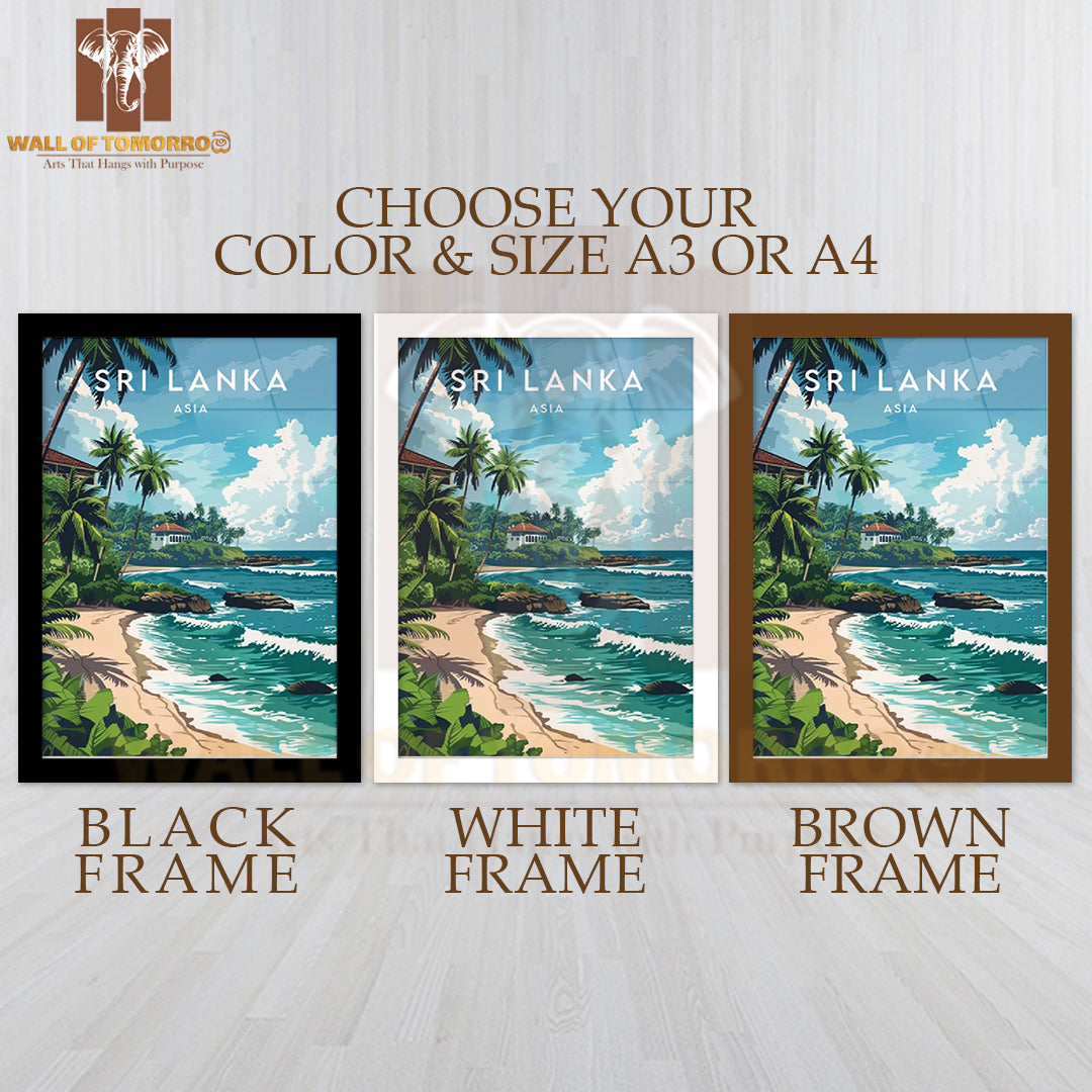 Asia, Sri Lanka Travel High Quality Glass Frame Wall Décor
