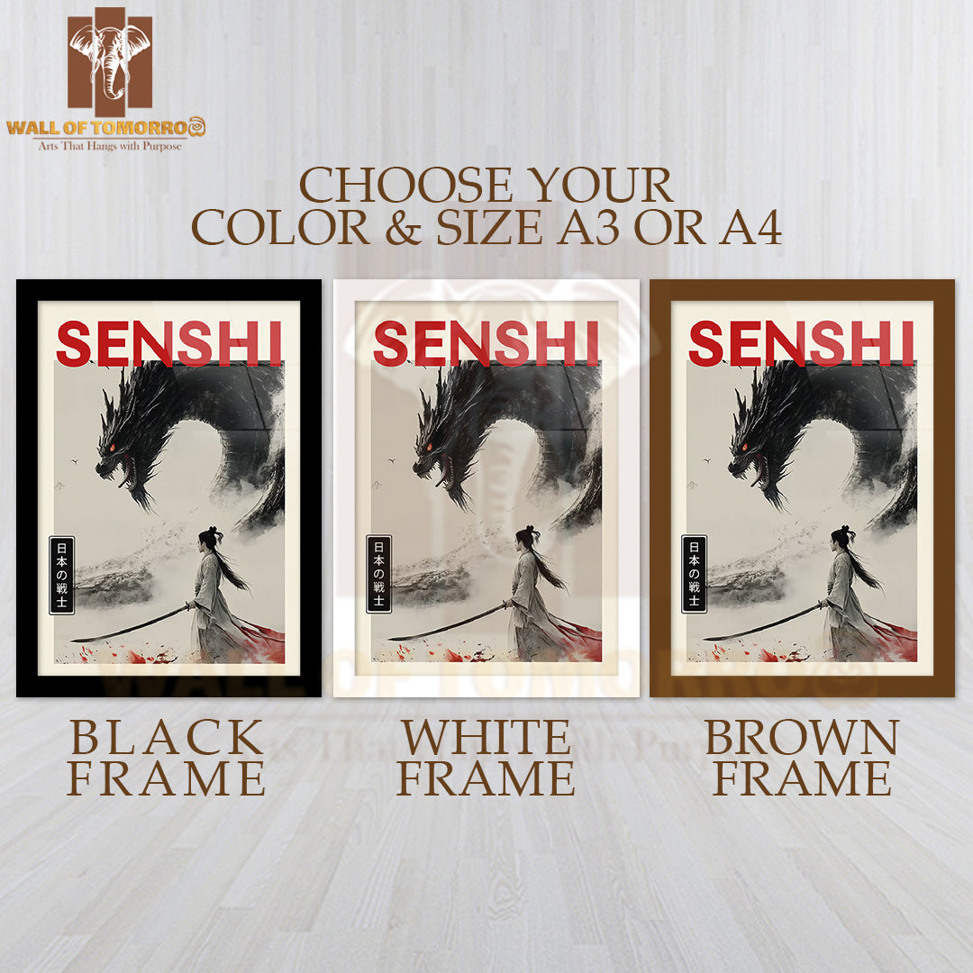 Senshi Japandi Neutral Elegance Art High Quality Glass Frame Wall Décor