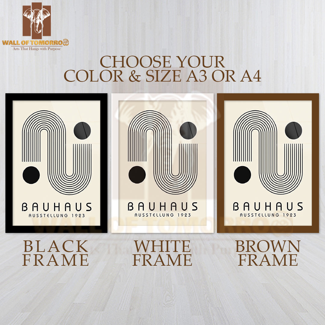 Bauhaus Art 1923 High Quality Glass Frame Wall Décor