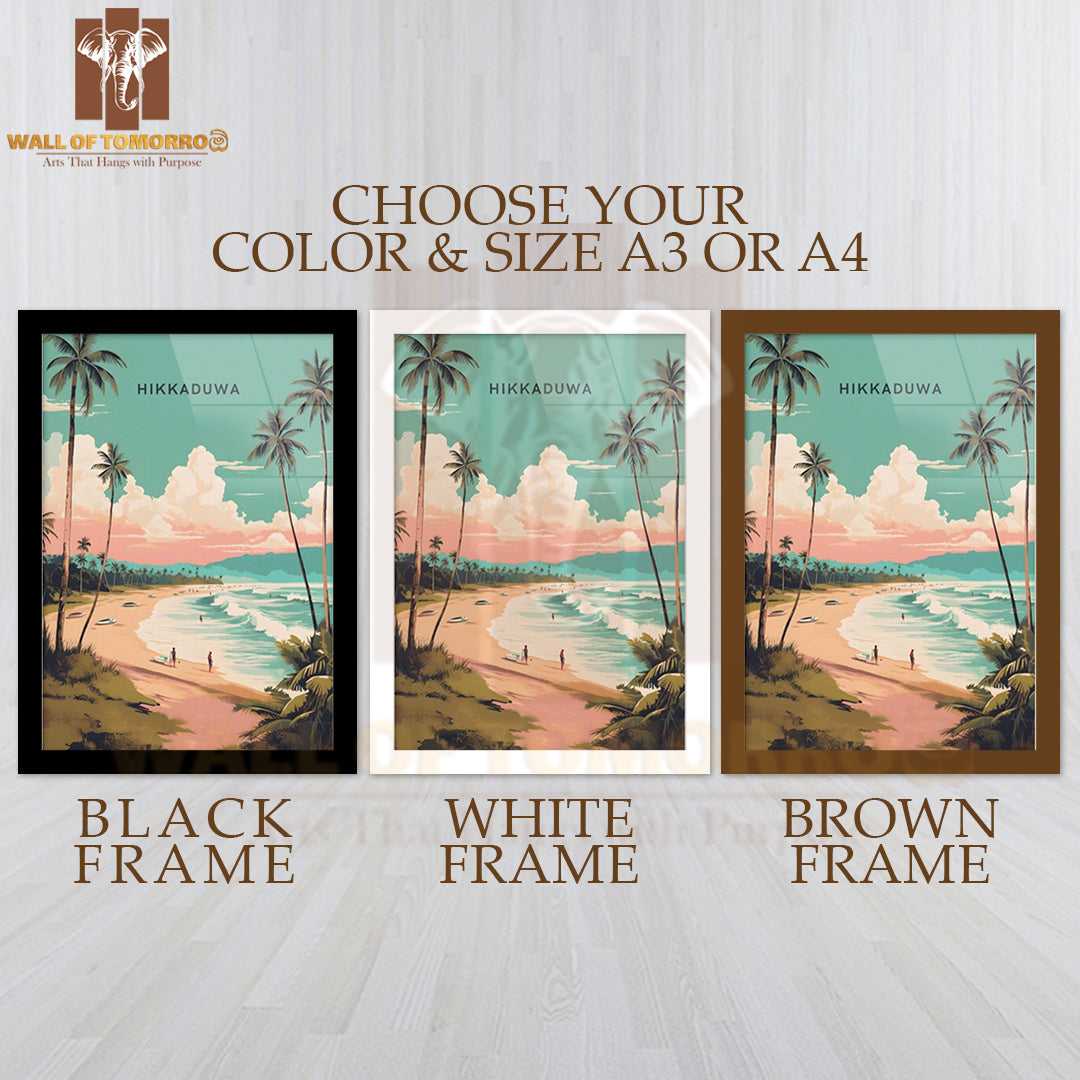 Hikkaduwa Sri Lanka Travel High Quality Glass Frame Wall Décor
