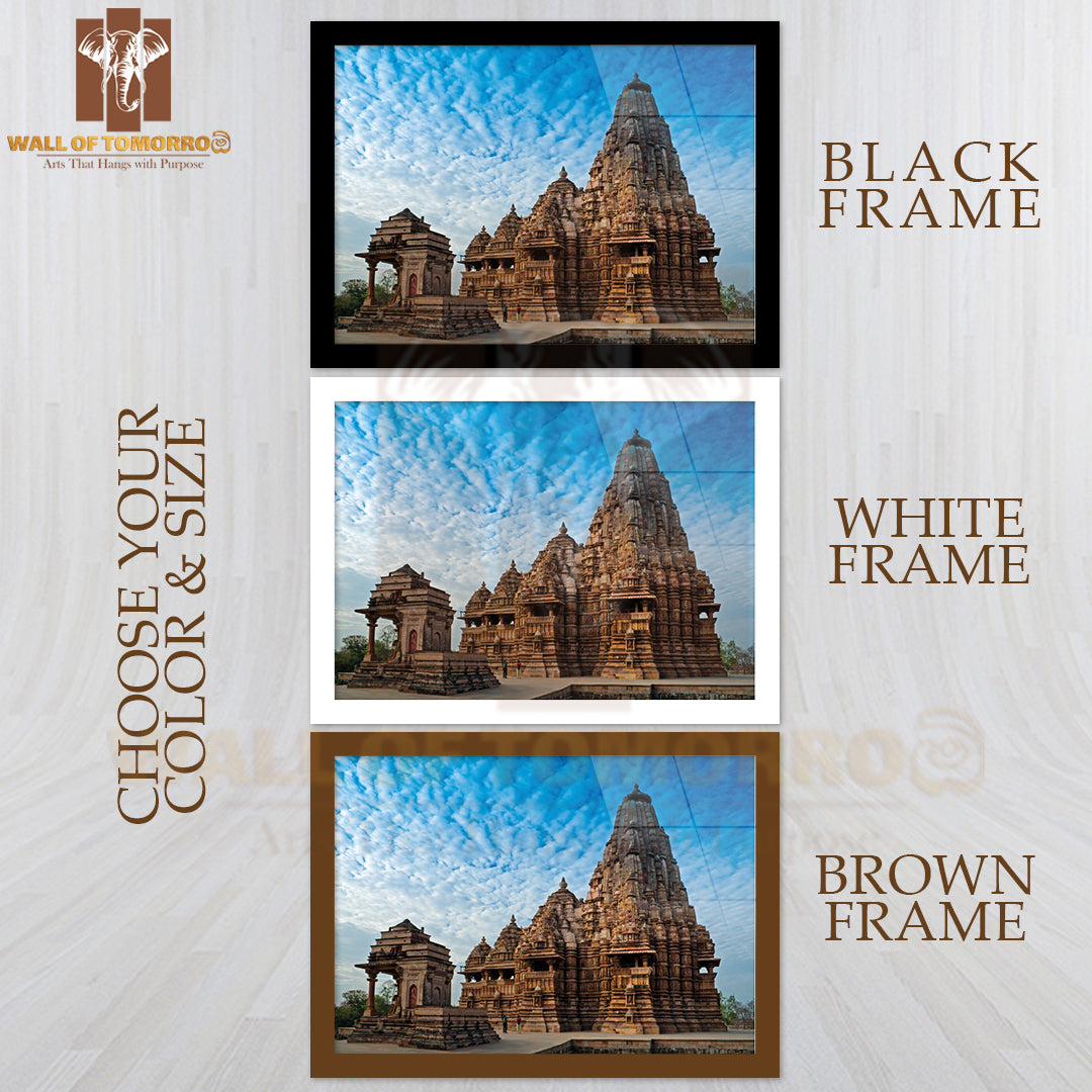 Kandariya Mahadeva Temple, Dedicated to Lord Shiva in India High Quality Unframed Poster Print & Waterproof Poster Print Wall Décor