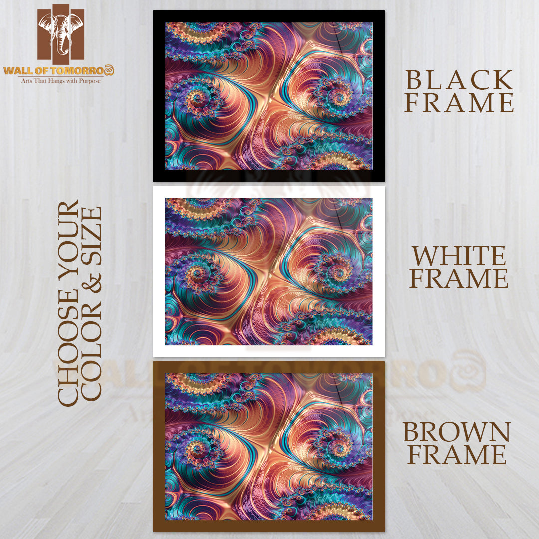 Colorful Abstract Fractal Design High Quality Unframed Poster Print & Waterproof Poster Print Wall Décor