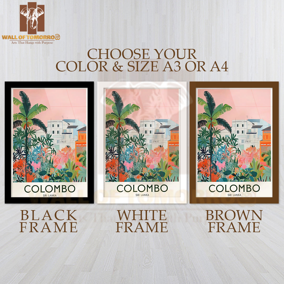 Colombo Travel Sri Lanka High Quality Glass Frame Wall Décor
