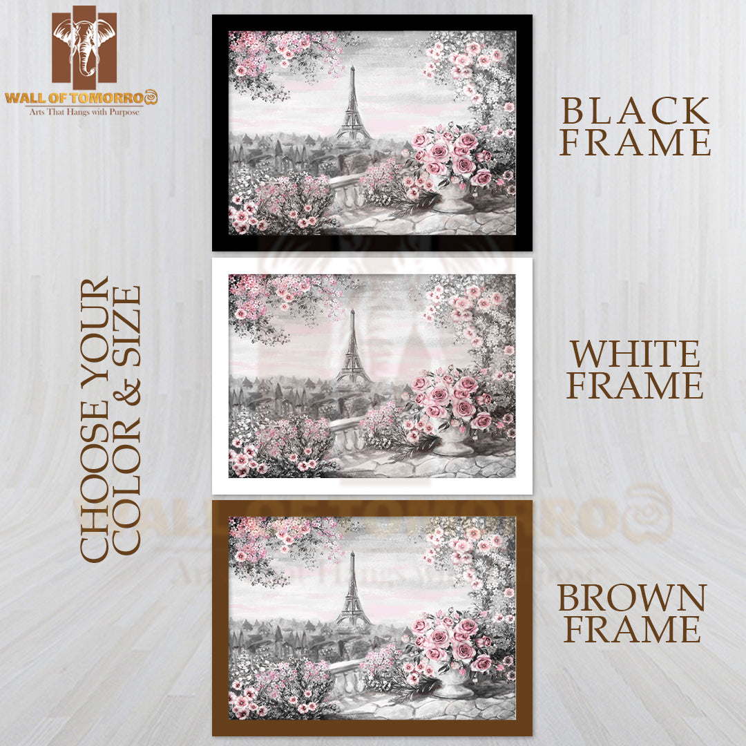 Beautiful Painting Paris Eiffel Tower, France High Quality Unframed Poster Print & Waterproof Poster Print Wall Décor