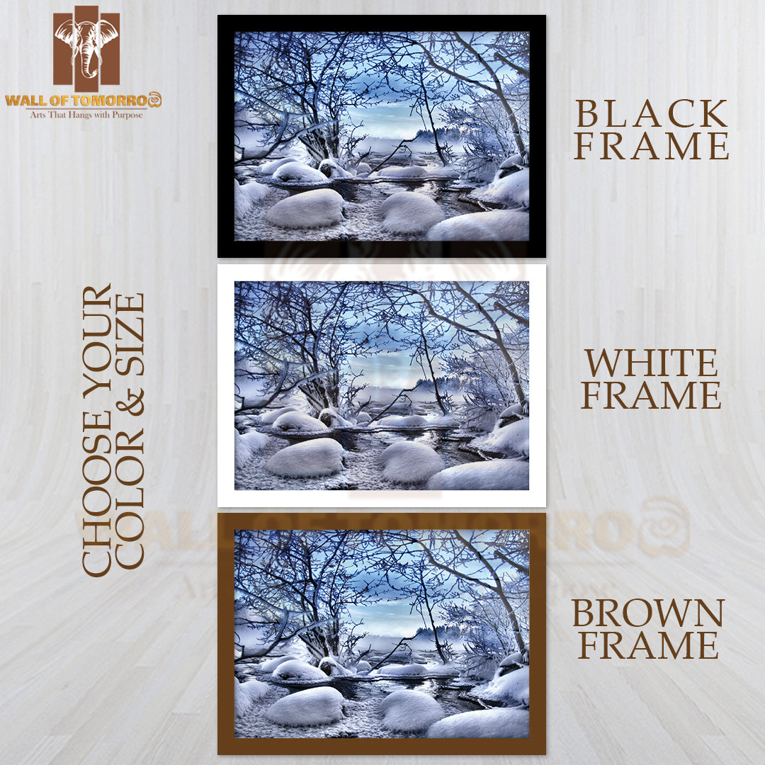 Winter Forest Wonders High Quality Glass Frame Wall Décor
