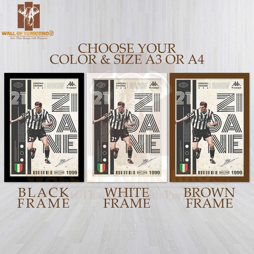 Famous Soccer Player Sports High Quality Glass Frame Wall Décor