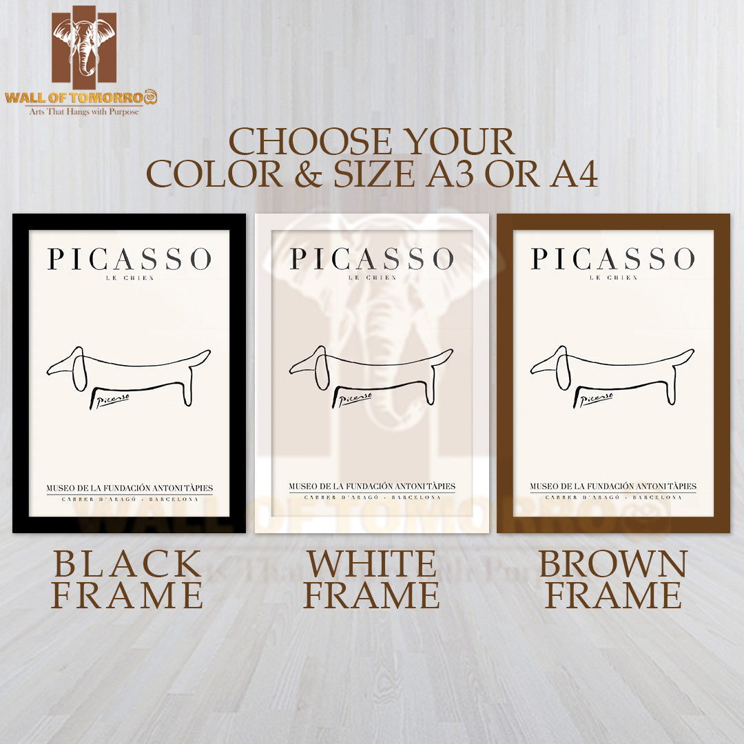 Le Chien Picasso High Quality Glass Frame Wall Décor