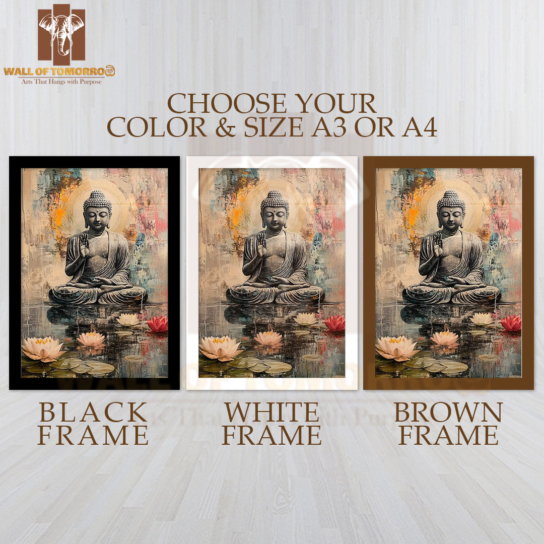 Lord Buddha Religious High Quality Glass Frame Wall Décors in Sri Lanka
