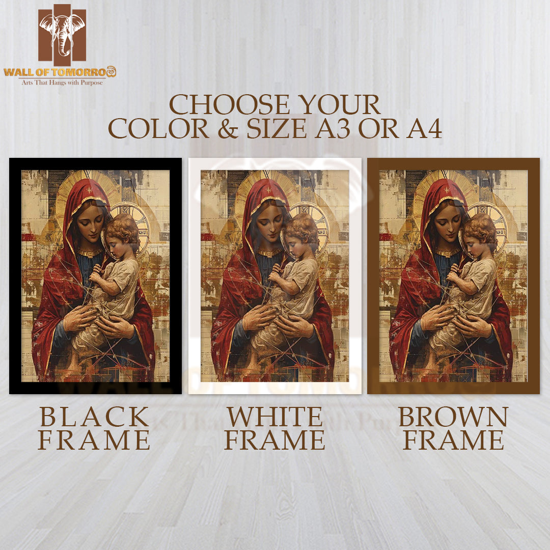 Mother Mary Religious High Quality Glass Frame Wall Décors in Sri Lanka