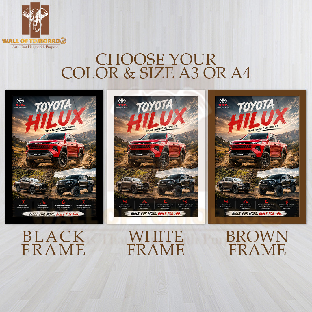 Toyota Hilux High Quality Glass Frame Wall Décors in Sri Lanka