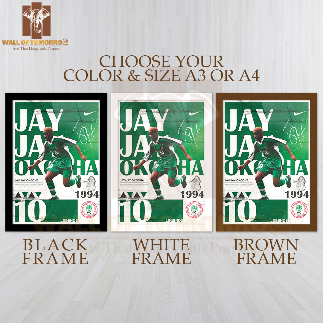 Famous Soccer Player Sports High Quality Glass Frame Wall Décor