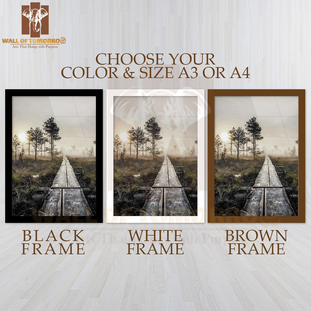 Torronsuo Wilderness Walk Path High Quality Glass Frame Wall Décor