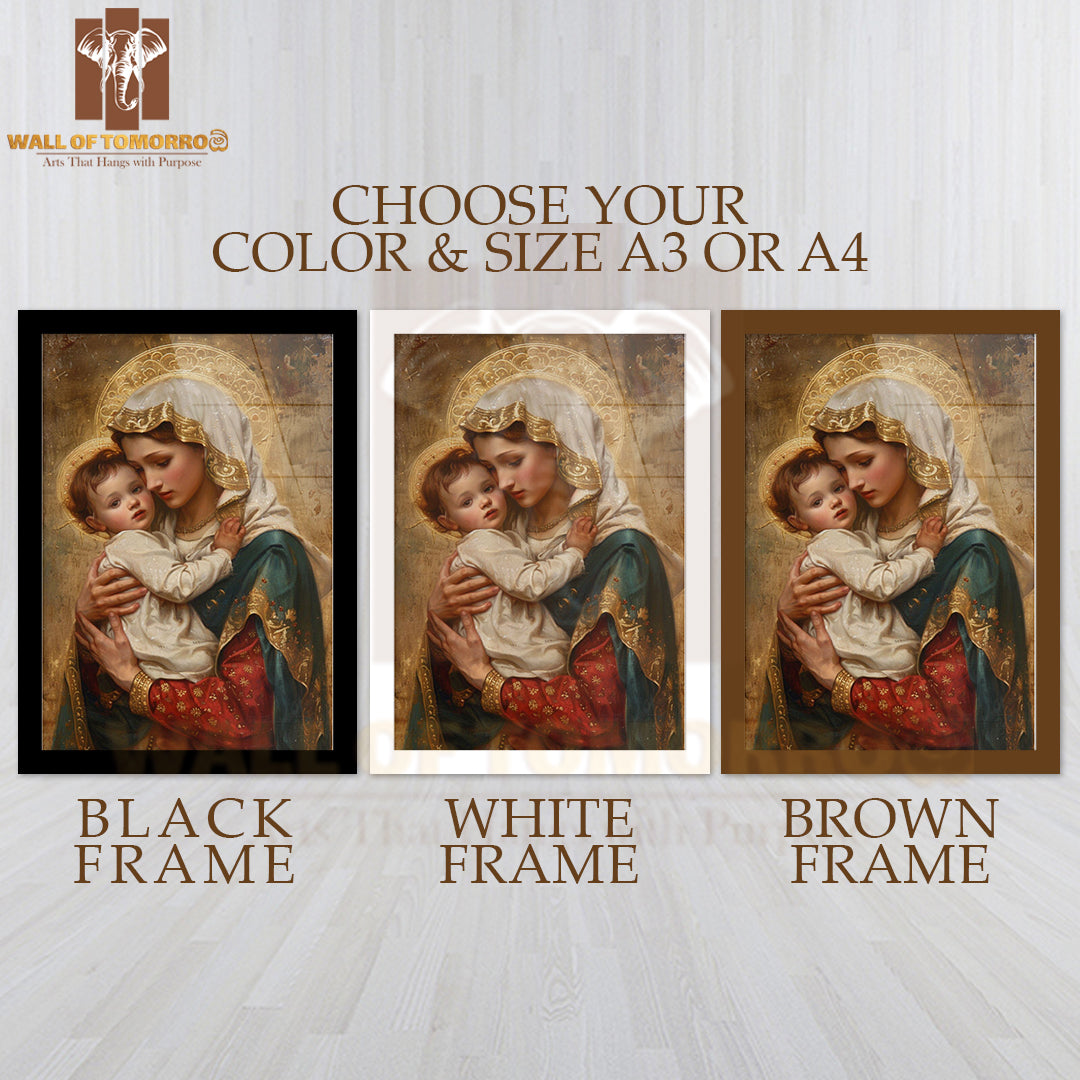 Mother Mary Religious High Quality Glass Frame Wall Décors in Sri Lanka