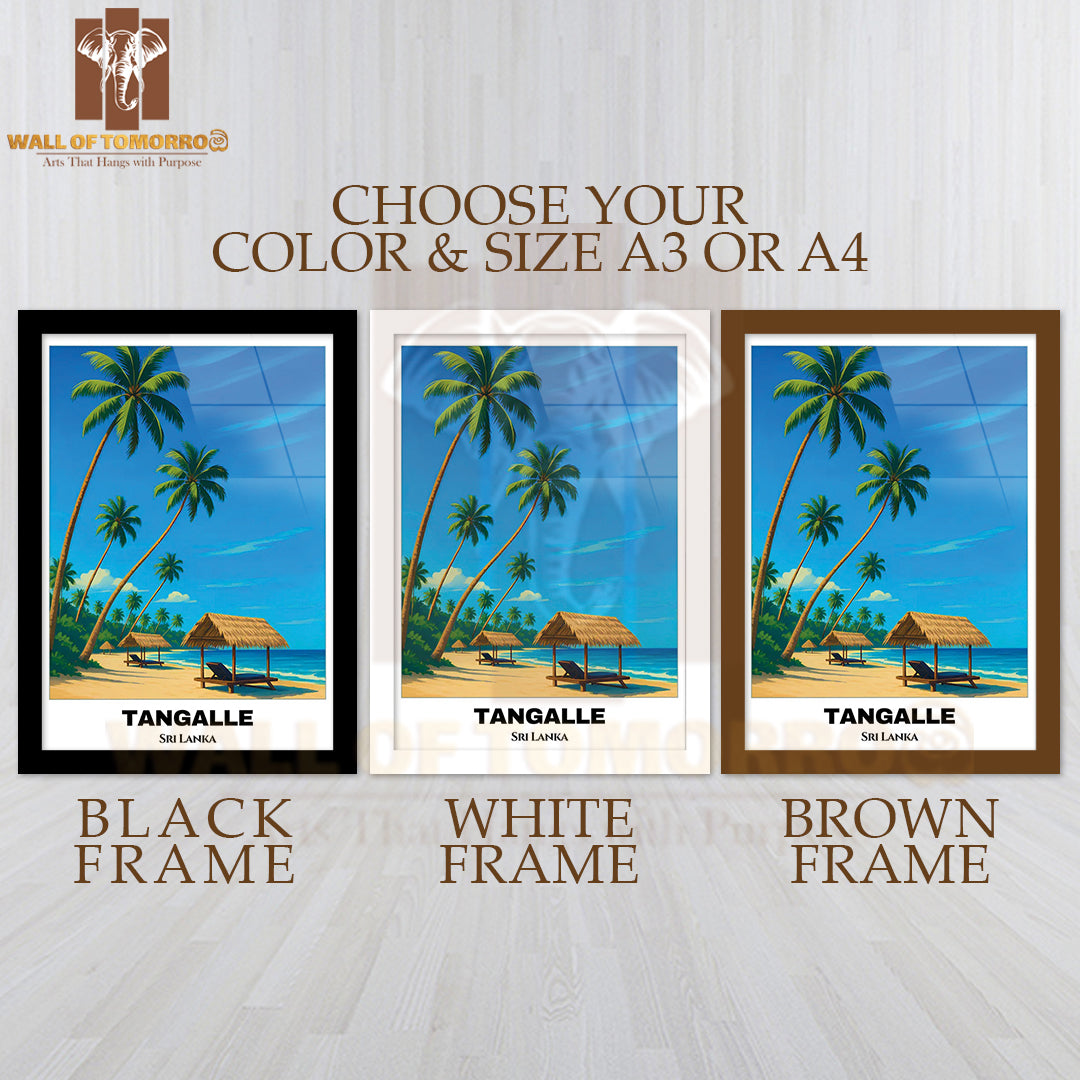 Tangalle Travel Sri Lanka High Quality Glass Frame Wall Décor
