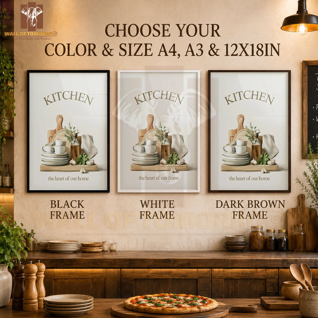 The Heart of Your Home Kitchen & Restaurant High Quality Glass Frame Wall Décors in Sri Lanka