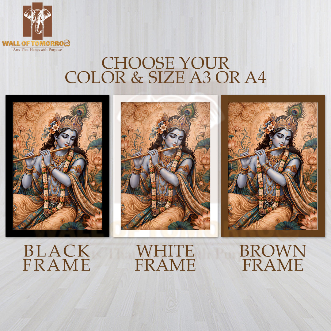 Lord Krishna Religious High Quality Glass Frame Wall Décors in Sri Lanka