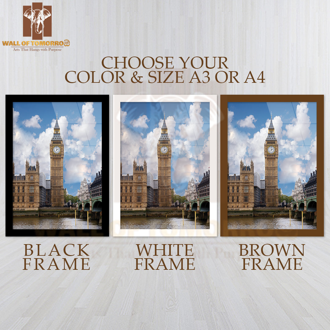 Big Ben in London High Quality Glass Frame Wall Décor