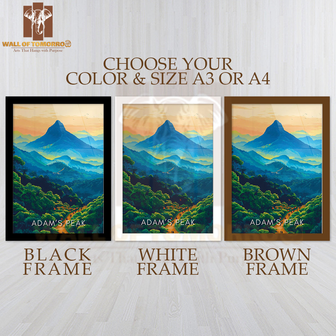 Adam's Peak Travel Sri Lanka High Quality Glass Frame Wall Décor