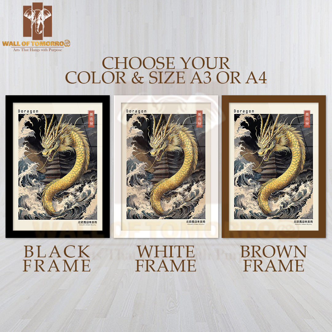 Doragon Japandi Elegance Art High Quality Glass Frame Wall Décor