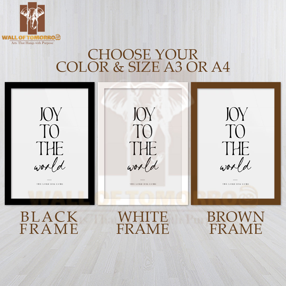 Joy to the world Bible verse High Quality Glass Frame Wall Décor